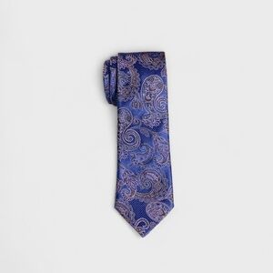 NWT Eton Paisley Silk Tie In Purple